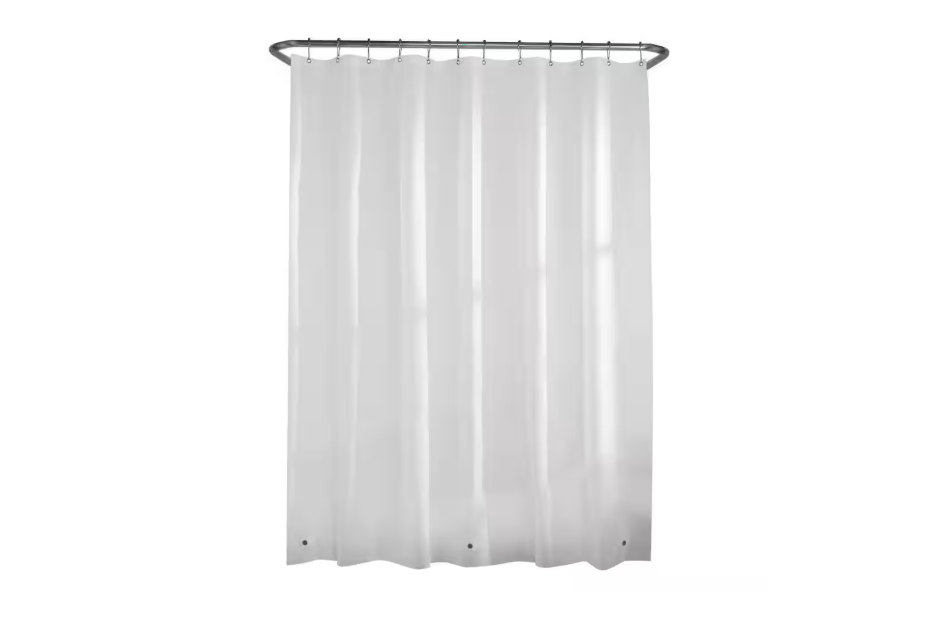 Glacier Bay PEVA 70 in. W x 72 in. L White Shower Curtain Liner