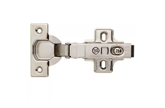 Everbilt 1 Pair Frameless 35 mm 110-Degree Full Overlay Soft Close Nickel Cabinet Hinge (2 Pieces)