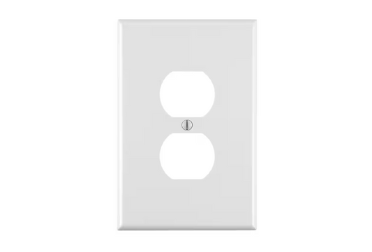 Leviton 1-Gang White Duplex Outlet/Receptacle Plastic Jumbo/Oversized Wall Plate (1-Pack) 88103-W