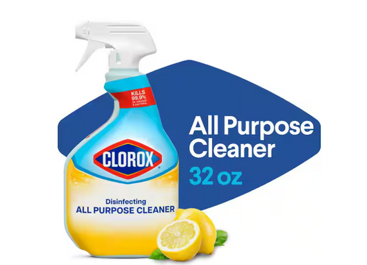 Clorox 32 oz. Crisp Lemon Scent Bleach Free Disinfecting All-Purpose Cleaner Spray