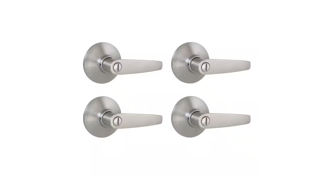 Defiant Olympic Stainless Steel Bed/Bath Door Lever (4-Pack)