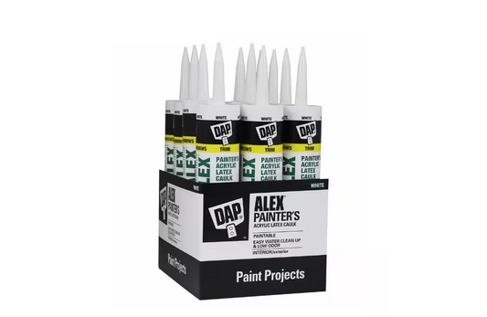 DAP Alex Painter's 10.1 oz. White All-Purpose Acrylic Latex Caulk (Contractor 12-Pack)