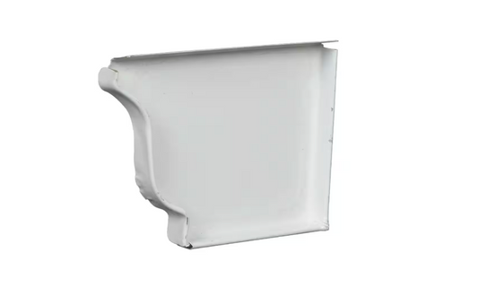 Amerimax Home Products 6 in. White Aluminum K-Style Right End Cap