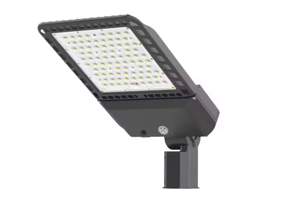 WYZM 1500-Watt Equivalent Integrated LED Bronze 300W Parking Lot Area Light,Slip Fitter,5000K White, 39000Lumens Dusk to Dawn