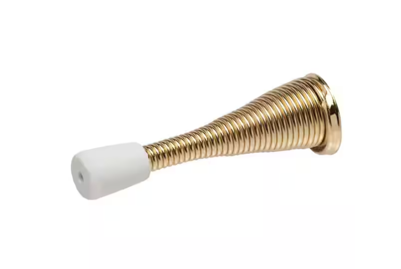 Everbilt 4 in. Brass Spring Door Stop