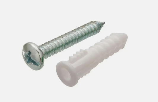 EVERBILT#8-10 x 1 in. Plastic Pan-Head Combo-Drive Anchors with Screws (50-Pack)
