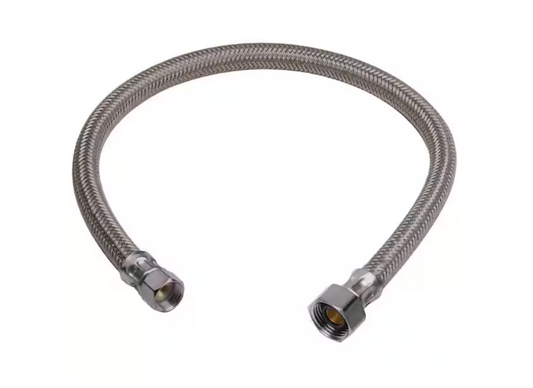 BrassCraft 3/8 in. Flare x 1/2 in. FIP x 20 in. Braided Polymer Faucet Supply Line