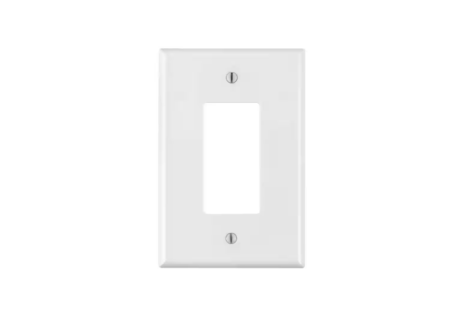 Leviton 1-Gang White Decora/Rocker Plastic Jumbo/Oversized Wall Plate (1-Pack) 88601-W