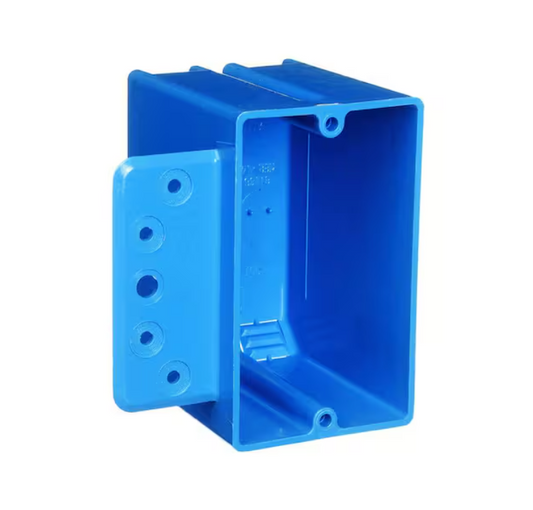 Carlon 1-Gang 18 cu. in. Electrical PVC New Work Electrical Switch and Outlet Box with Bracket (B118B-UPC)