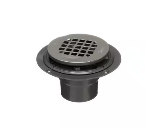 Oatey 2 in. to 3 in. PVC Low Profile Drain with Stainless Steel Strainer