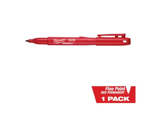 Milwaukee INKZALL Red Fine Point Jobsite Permanent Marker