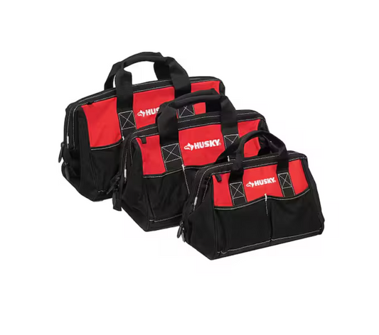 Husky 18 in., 15 in. and 12 in. Tool Bag Combo