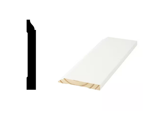 LWM 620 9/16 in. x 4-1/4 in. Primed Finger-Jointed Base  Moulding