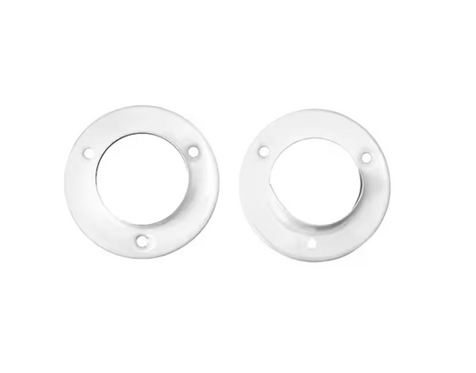 Everbilt 2.68 in. White Metal Closet Rod Pole Sockets (2-Pack)