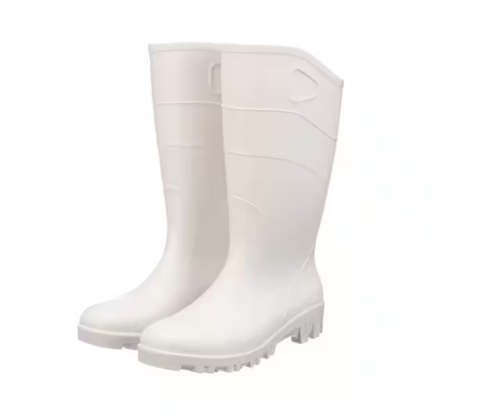 Heartland 15 in. All-Purpose White Rubber Boot Size 8