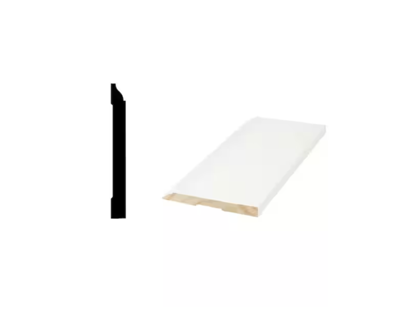 Woodgrain Millwork WM 618 - 9/16 in. x 5-1/4 in. Primed Finger-Jointed Base Molding