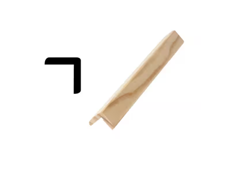 Woodgrain Millwork WM 205 1-1/8 in. x 1-1/8 in. x 96 in. Solid Pine Outside Corner Moulding