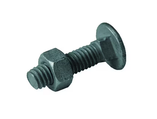 Everbilt 3/8 in. x 2 in. Galvanized Steel Metal Carriage Bolt and Nut (10-Sets Per Bag)