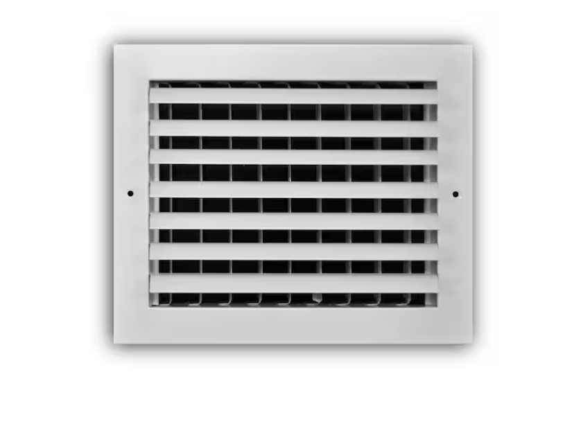 Everbilt 10 in. x 8 in. 1-Way Aluminum Adjustable Curved Blade Wall/Ceiling Register in White