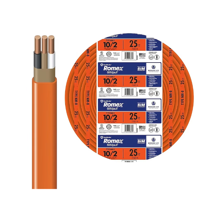 Southwire 25-ft 10 / 2 Romex SIMpull Solid CU NM-B Ground Wire Wire Individual pack ( By-the-roll )