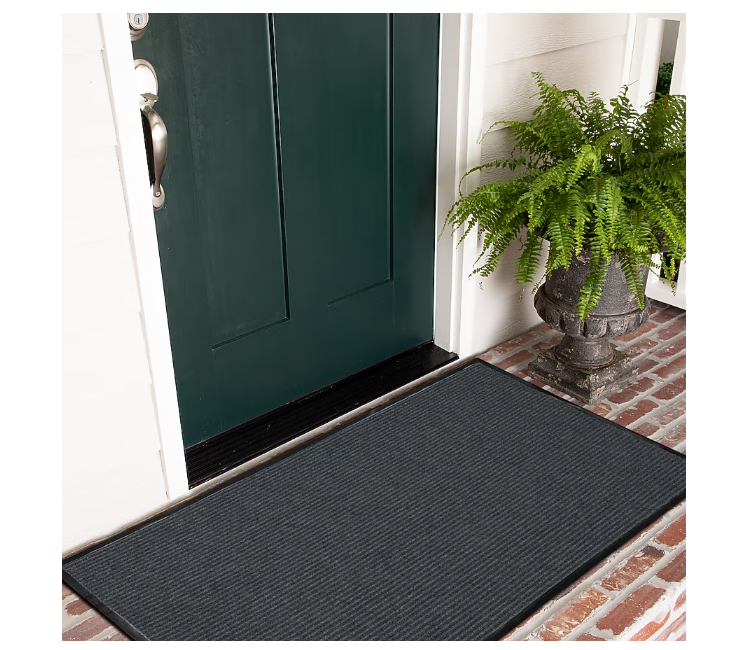 Project Source 48-in x 72-in Gray/Silver Non-Slip Grip Indoor or outdoor Door Mat