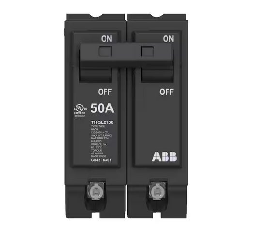 ABB 50 Amp 1 in. Double-Pole Circuit Breaker (THQL2150A)