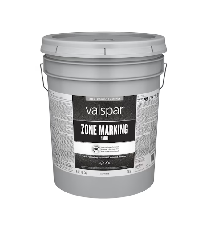 Valspar Zone Zone white Latex Marking paint ( 5-gallon )