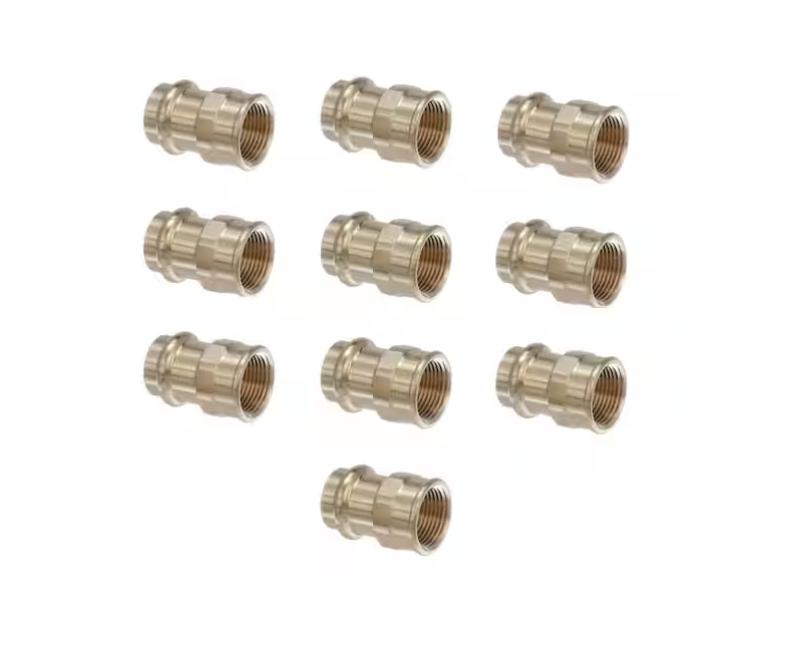 Viega ProPress 1/2 in. Press x 1/2 in. FPT Zero-Lead Bronze Adapter (10-Pack)