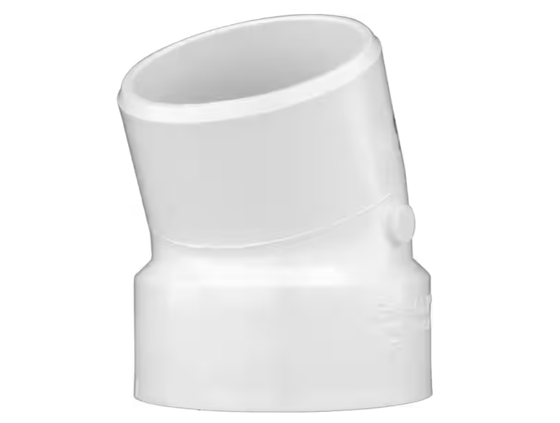 Charlotte Pipe 1-1/2 in. PVC DWV 22-1/2 in. Hub x Hub Elbow Fitting