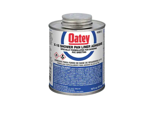 Oatey 16 oz. X-15 PVC Shower Pan Liner Adhesive Cement