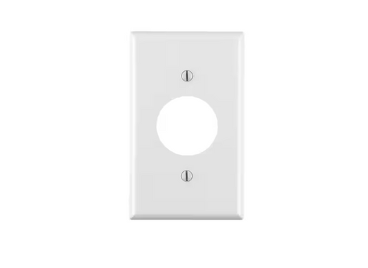 Leviton 1-Gang White Single Outlet/Receptacle Plastic Standard Wall Plate (1-Pack) 88004-W