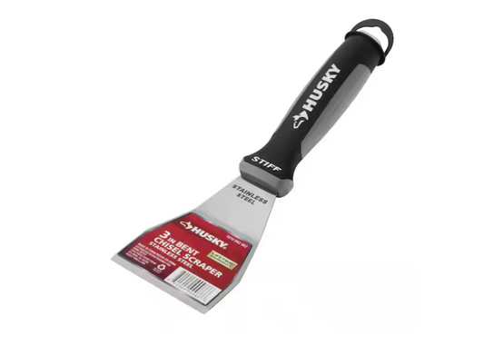 Husky 3 in. Bent Extendable Scraper with Stainless Steel Blade