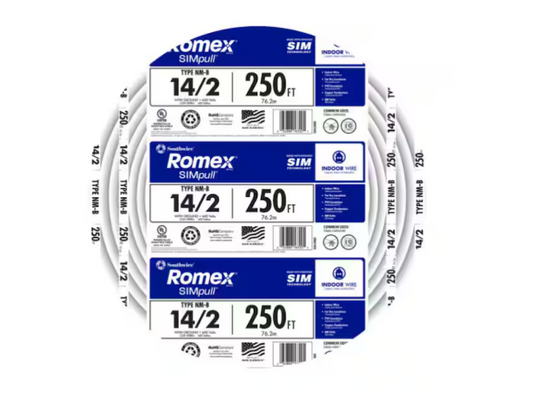 Southwire 250 ft. 14/2 Romex SIMpull Solid NM-B W/G Wire