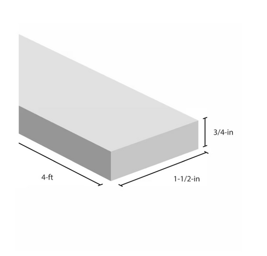 RELIABILT 1-in x 2-in x 4-ft Unfinished #2 S4S Whitewood Common Softwood Board