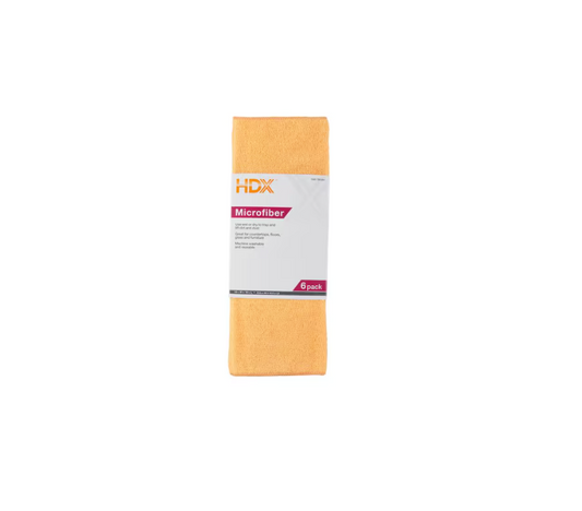 HDX 16 in. x 16 in. Multi-Purpose Microfiber Towel (6-Pack)