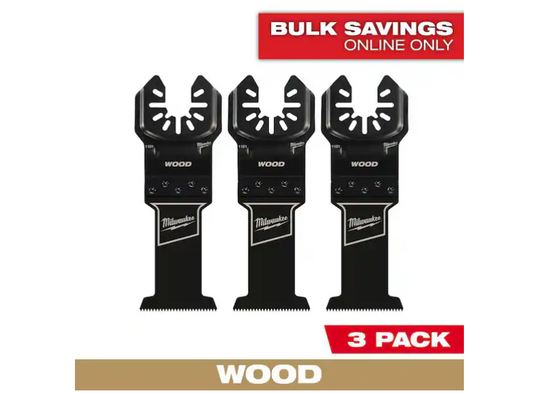 1-3/8 in. High Carbon Steel Universal Fit Wood Cutting Multi-Tool Oscillating Blade (3-Pack)