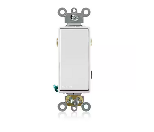 Leviton Decora Plus 20 Amp 3-Way Switch, White 5623-2WS