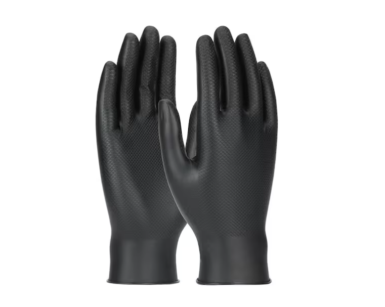 HDX Black Heavy Duty 6 Mil Black Nitrile Disposable Glove