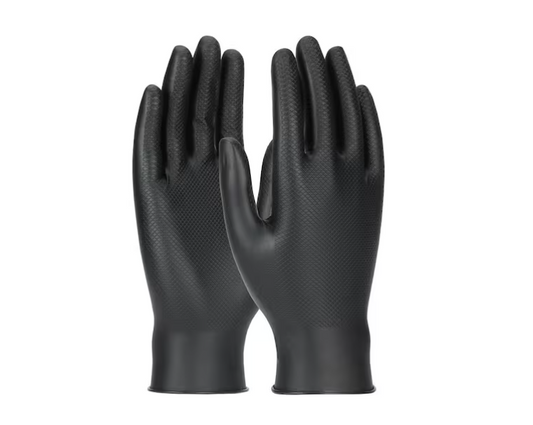 HDX Black Heavy Duty 6 Mil Black Nitrile Disposable Glove