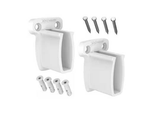 ClosetMaid Pre-Loaded 2 in. H Wall Shelf Brackets with Anchors for Wire Shelving (2-Pack)