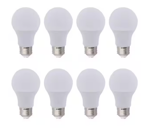 60-Watt Equivalent A19 Non-Dimmable Energy Efficient LED Light Bulb Daylight (8-Pack)