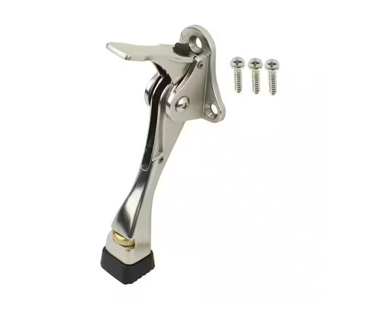 Everbilt Satin Nickel Step-Release Kick Down Door Stop