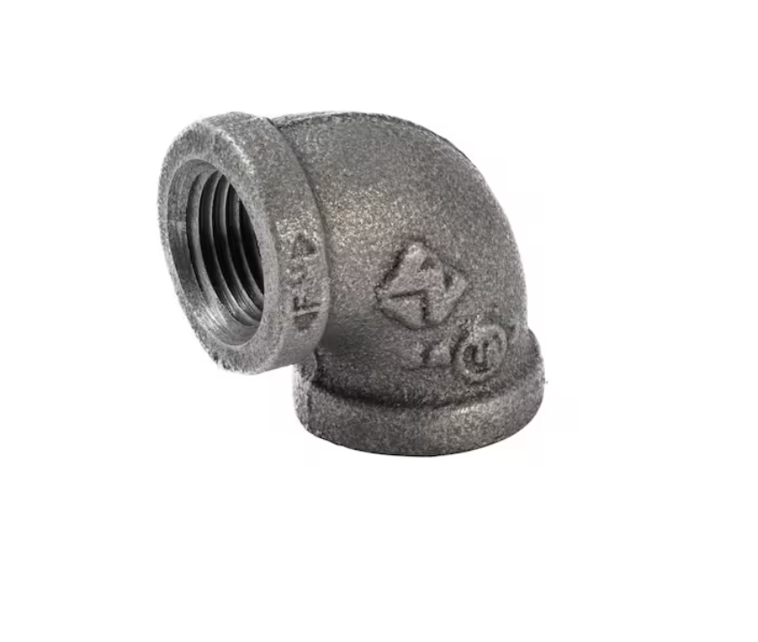 Southland 1/2 in. Black Malleable Iron 90 Degree FPT x FPT Elbow Fitting