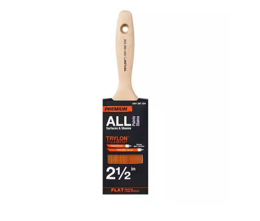 PRIVATE BRAND UNBRANDED Premium 2.5 in. Polyester Trylon Flat Cut Beaver Tail General Purpose Paint Brush