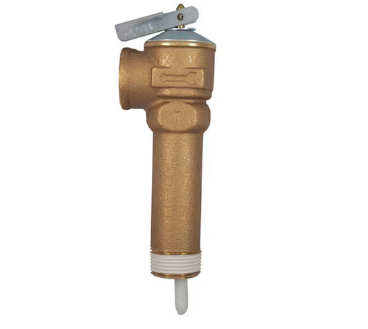 Cash Acme 3/4 in. Bronze NCLX-A Temperature and Pressure Relief Valve with 3-1/2 in. Shank MNPT Inlet x FNPT Outlet