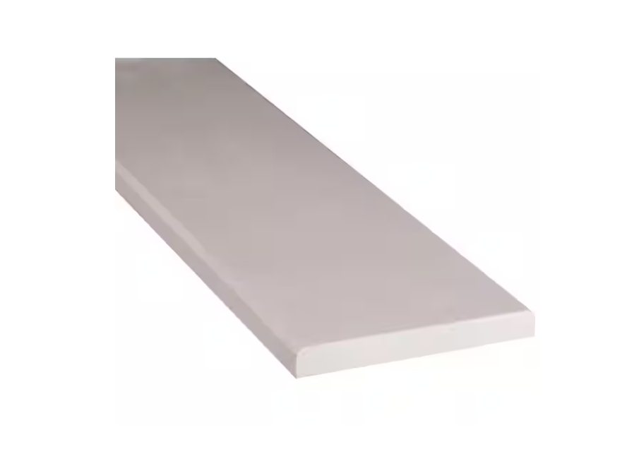 MSI White Double Beveled 6.13 in. x 36.13 in. Polished Engineered Marble Threshold Tile Trim (3 ln. ft./Each)