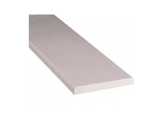 MSI White Double Beveled 6.13 in. x 36.13 in. Polished Engineered Marble Threshold Tile Trim (3 ln. ft./Each)