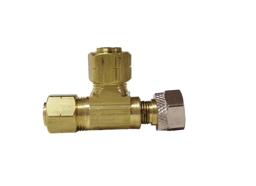 Everbilt 3/8 in. OD Compression Brass Tee Fitting
