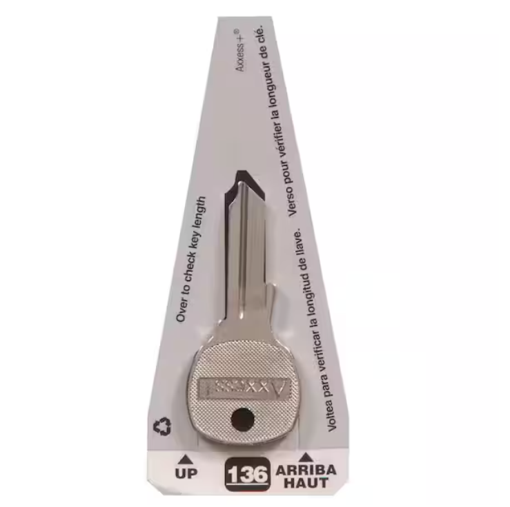 Hillman Nickel #136 Brass Mailbox Key Blank