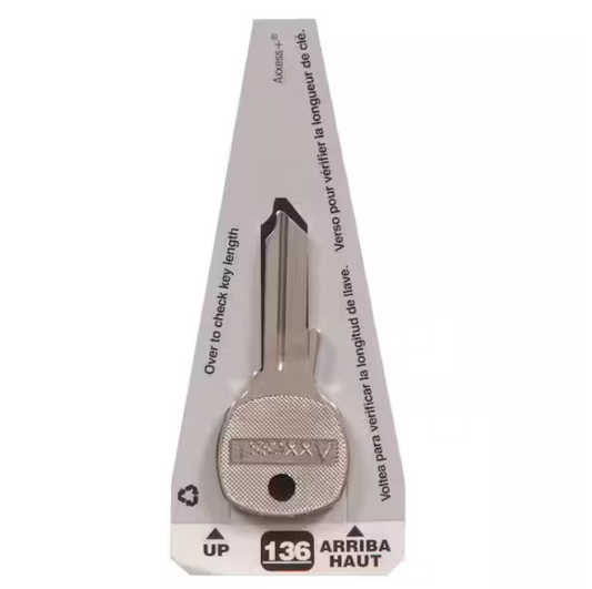 Hillman Nickel #136 Brass Mailbox Key Blank